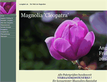 Tablet Screenshot of cleopatra-magnolia.de